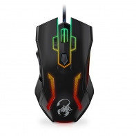 купить Компьютерная мышь, Genius, Scorpion Spear Pro, RGB, Игровая, Оптическая 800-3200dpi, Проводная 1,5м, USB, Черная в Алматы фото 2