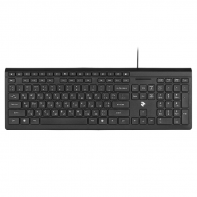 купить Клавиатура 2E KM1020 Slim USB Black в Алматы фото 2