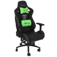 купить Игровое кресло Sharkoon Skiller SGS4 Black/Green <Cинтетическая кожа, Газлифт 4, подлокотник 4D> в Алматы фото 1