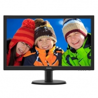 купить Монитор Philips LCD 23,6** 16:9 243V5LSB5/01 1920х1080 TN, nonGLARE, 250cd/m2, H170°/V160°, 10М:1, 5ms, VGA, DVI, Tilt, 2Y, Black в Алматы фото 1