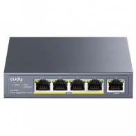 купить Коммутатор PoE+ GbE  5-портовый CUDY GS1005P <5-Port 10/100/1000M PoE+ Switch 60W, 5 10/100/1000M ports with 4POE+ Ports Unmanaged Switch with UL power adapter IEEE802.3af / IEEE802.3at, 60W External> в Алматы фото 1