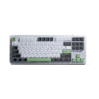 Купить Клавиатура AULA F87, mechanical, Gray Wood V3 switch, 87 keys EN/RU, 2.4/BT/cable, White-black-green Алматы
