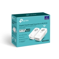 купить Сетевой адаптер Powerline Tp-Link TL-PA8033P KIT <AV1300 комплект 2-портовых гигабитных адаптеров Powerline со встроенной электророзеткой, скорость передачи данных по электросети до 1000 Мбит/с, 3 порта  GbE, поддержка HomePlug AV2, 2 устройства в ко в Алматы фото 3