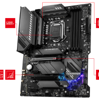 купить Материнская плата MSI MAG Z590 TOMAHAWK WIFI LGA1200 iZ590 4xDDR4 6xSATA3 RAID 3xM.2 HDMI DP ATX в Алматы фото 1