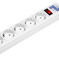 купить Сетевой фильтр Power Cube SPG-B-6-WHITE, 10А/2,2кВт, 1,9м, 5 розеток белый в Алматы фото 1