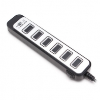 купить Расширитель USB, Deluxe, DUH7002BK, 7 Портов, USB 2.0 Hi-Speed, С кнопкой вкл./выкл., Блок питания на 220В, Чёрно-Серый в Алматы фото 2