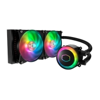 Купить СЖО Cooler Master MasterLiquid ML240R RGB, S775/115X/1366/2011/2066/AM4, 2x12cm,3+4pin,650-2000rpm в Алматы