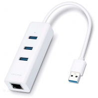 Купить Сетевой адаптер USB GbE Tp-Link UE330 <1 порт 10/100/1000Mbps RJ45, 3 порта USB-A 3.0, коннектор USB 3.0> Алматы