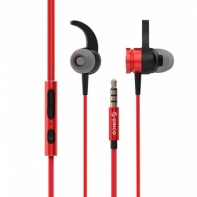 купить Наушники-вкладыши ORICO SOUNDPLUS-RS1-RD спортивные <Гц-20 кГц, 3.5mm, 1.2M, Black/Red> в Алматы фото 3