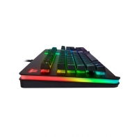 купить Клавиатура, Thermaltake, Level 20 Black (Silver Switch), GKB-LVG-SSBRRU-01, Игровая, Механические клавиши, Подсветка RGB, USB, Размер: 185,96*482*43,93 мм., Анг/Рус, Чёрный в Алматы фото 3
