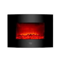 Купить Камин электрический настенный Cecotec ReadyWarm 2200 Curved Flames черный Алматы