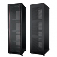 купить Шкаф серверный, SHIP, CO 601.6824.24.100, 124 серия, 19** 24U, 600*800*1200 мм, Ш*Г*В, IP20, В комплекте: стац. полка-1 шт, сет. фильтр-1 шт, вент. панель-1шт, комплект крепежа-20шт, Чёрный в Алматы фото 1