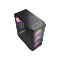 купить Корпус Wintek Tornado Pro PS195-B-M TG, ATX, USB 1*3.0/2*2.0, HD Mic, 0,5mm, 4*12cm ARGB, Black в Алматы фото 2