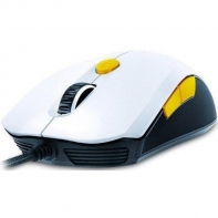 купить Компьютерная мышь, Genius, Scorpion M8-610, Игровая, Оптическая 10000dpi, 6 кнопок, Проводная 1,8м, USB, Бело-Оранжевая в Алматы фото 3
