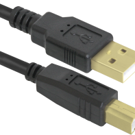 купить Кабель Defender USB04-06PRO USB 3.0 AM-BM 1.8 м, золотые контакты, 2 фильтра, RTL в Алматы фото 1