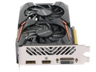 купить Gigabyte GTX1050Ti OC, GV-N105TOC-4GD, 4G/128bit GDDR5, 1455 MHz/ 1341  MHz, DVI-D, HDMI 2.0, Display Port в Алматы фото 2