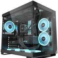 Купить Корпус PCCooler C3T500 ARGB BK ATX/MATX/ITX USB3.1 Gen 2 Type-C, USB3.0, USB2.0, 6xFAN ARGB included (1x сзади, 2x сбоку, 3x снизу ), Black Алматы