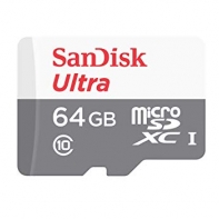 купить КАРТА SANDISK ULTRA microSD UHS-I 64Gb Скорость чтения до 48 МБ/с, Класс 10 в режиме съемки видео в формате Full HD. Водонепроницаемость, ударопрочность, устойчивость к перепадам температур и воздействию рентгеновских лучей. SDSQUNB-064G-GN3MN в Алматы фото 1