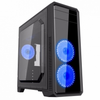 купить Корпус ПК без БП GameMax G561F-Blue <ATX, 3x120, USB2.0x2, USB3.0x1, HD Audio 452x200x424mm> в Алматы фото 1