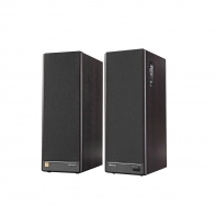 купить Колонки, Microlab, SOLO9C, 2.0, 140Вт (70Вт*2), Линейный вход (стерео) RCA, Цифровой оптический вход, Цифровой коаксиальный вход, Вход/Выход HDMI, МДФ повышенной толщины, Беспроводной пульт ДУ, Тёмное дерево в Алматы фото 1