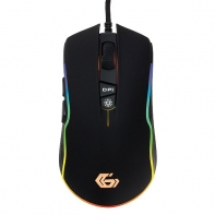 купить Мышь игровая Gembird MG-700, USB, черный, 2500 DPI, 6 кнопок, подсветка 16млн. цветов, ПО, кабель тканевый 1.7м в Алматы фото 1