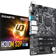 купить Материнская плата, Gigabyte, H310M S2P (4719331804473), LGA1151v2, iH310, 2xDDR4, 4xSATA3, 1xM.2, 1xD-Sub, 1xDVI-D, 1xHDMI, 1xPCI-Ex16, 2xPCI-Ex1, mATX в Алматы фото 1