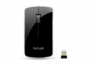 купить Компьютерная мышь, Delux, DLM-125OGB, 3D, Оптическая, 1000dpi, Беспроводная 2.4ГГц, Нано-ресивер, Эффективная дистанция 10 м., Батарейки в комплекте, Размер: 105,8*57,5*22 мм., Чёрный, Дизайн под Apple в Алматы фото 3