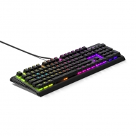 купить Клавиатура, Steelseries, 64677, Apex M750 Prism , Игровая, Механические клавиши Cherry® MX, USB, Подсветка LED синяя, Размер: 226,80*444*36,30 мм., Анг/Рус, Чёрный в Алматы фото 1