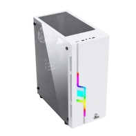 купить Корпус Wintek Light JX188-7-W TG, ATX/Micro ATX, USB 1*3.0/2*2.0, HD-Audio Mic, 0,5 mm, 1*12cm fRGB в Алматы фото 2