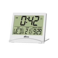 Купить Часы-будильник с термометром Ritmix CAT-042 белый Алматы