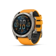 купить Часы с навигаторомGarmin fenix 8 51mm,AMOLED, сапфир, светлые, оранжевый силикон 010-02905-11 в Алматы