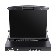 купить KVM консоль, SHIP, Al-7108TLG, Стоечная, 8-портовая, 17* экран, Коннекторы CAT5, Поддержка IP функции, Чёрный в Алматы фото 2