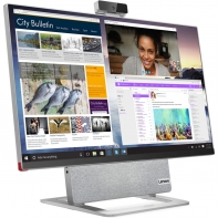 купить Моноблок Lenovo F0G7004JRK YOGA AIO 7 27ACH6 27** UHD (3860 x 2160) IPS/AMD Ryzen 7 5800H 3,2Ghz Octa/32GB/1TB SSD/AMD Radeon RX6600M 8GB/Wi-Fi 6/BT5.0/5MP+IR Camera/Wireless mouse+keyboard/Windows 11 Home/1Y/Grey в Алматы фото 1