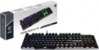 купить Игровая Клавиатура MSI Vigor GK50 ELITE RU USB 2.0/108клавиш/переключатели Kailh/кабель 1,8м в Алматы фото 2