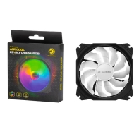 купить Корпусной вентилятор 2E GAMING AIR COOL (ACF120PW-RGB), 120мм,2510-4PIN, белые лопасти, черная рамка в Алматы фото 1