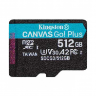купить Карта памяти Kingston 512GB microSDXC Canvas Go Plus 170R A2 U3 V30 Card, с адаптером, SDCG3/512GB в Алматы фото 1