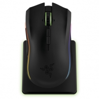 купить Компьютерная мышь, Razer, Mamba Chroma,  RZ01-01360100-R3G1, Игровая, Лазерная 16000dpi, Cенсор 5G, 9 кнопок, Подсветка Chroma, Беспроводная/Проводная 2.1 м, 20 часов от аккумулятора, USB, Чёрная в Алматы фото 1