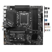 купить Материнская плата MSI PRO B760M-A WIFI DDR4 LGA1700 4xDDR4 4xSATA3 RAID 2xM.2 2xHDMI 2xDP mATX в Алматы фото 1