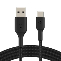 Купить Кабель Belkin USB-A - USB-С, BRAIDED, 1m, black Алматы