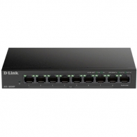 купить D-Link DES-1009MP/A1A Неуправляемый коммутатор с 8 портами (8 портов РоЕ 802.3af/at, PoE-бюджет 117 /  в Алматы фото 1