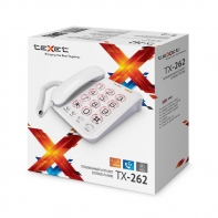 купить Телефон проводной Texet TX-262 светло-серый в Алматы фото 3