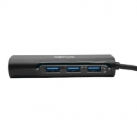 купить Адаптер TrippLite/3-Port USB-C Hub with LAN Port, USB-C to 3x USB-A Ports and Gbe, USB 3.0, Black в Алматы фото 2
