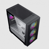 купить Корпус ПК без БП GameMax Aero <ATX, Tempered glass, 2x200mm, 1x120mm, ARGB, USB3.0x1, 360*210*440mm> в Алматы фото 2