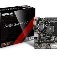 купить Материнская плата ASRock A320M-HDV , Socket AM4, AMD A320, 2xDDR4, DVI+VGA+HDV, 1xPCI-Ex16 в Алматы фото 1