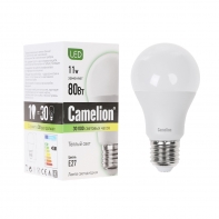 купить Эл. лампа светодиодная, Camelion, LED11-A60/830/E27, Мощность 11Вт, Тип колбы А60, Цвет. температура 3000К, Цоколь E27, Тёплый в Алматы фото 1