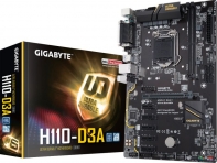 купить Материнская плата GIGABYTE GA-H110-D3A  LGA1151 H110 PCI-E Dsub GbLAN SATA ATX 2DDR4 в Алматы фото 1