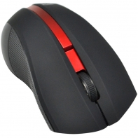 купить Мышь Oklick 615MW черный/красный оптическая (1000dpi) беспроводная USB (2but) в Алматы фото 1