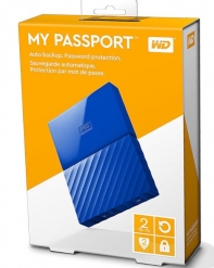купить Внешний HDD Western Digital 2Tb My Passport 2.5* WDBUAX0020BBL-EEUE 2.5*, USB 3.0  (совместим с USB 2.0). Автоматическое резервное копирование с помощью ПО WD Backup. Защита паролем, В комплекте: Кабель USB 3.0, Программы WD Backup™, WD Security в Алматы фото 2