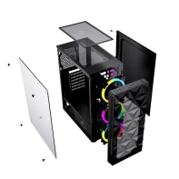 купить Корпус Wintek Spike G02 TG, ATX/Micro ATX, USB 1*3.0/2*2.0, HD-Audio Mic, 0,5 mm, 3*12cm ARGB fan  в Алматы фото 2