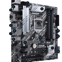 купить Материнская плата ASUS PRIME Z490M-PLUS LGA1200 4xDDR4 5xSATA3 2xM.2 DVI-D HDMI DP mATX в Алматы фото 1